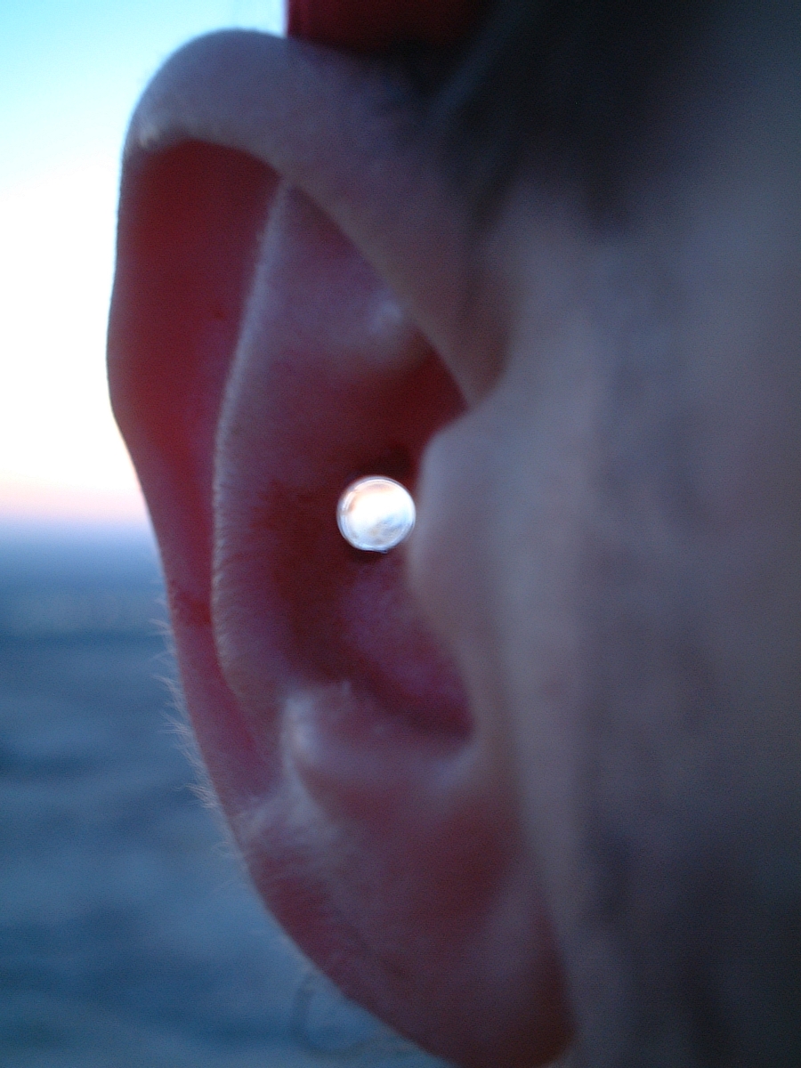 Daybreak through modern glass ear jewelry